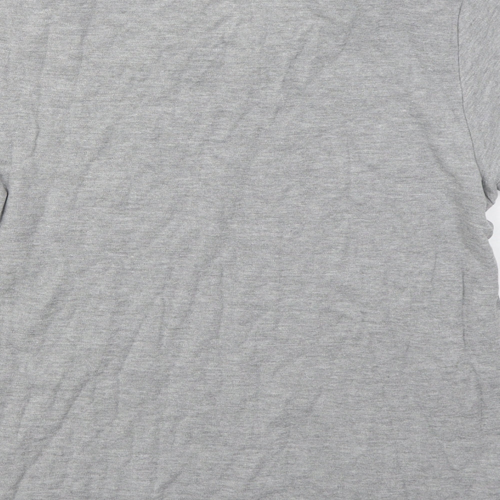 Primark Mens Grey  Cotton  Polo Size L Collared Pullover