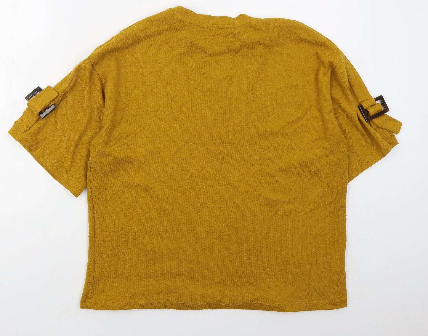 F&F Womens Beige Crew Neck  Polyester Pullover Jumper Size 10