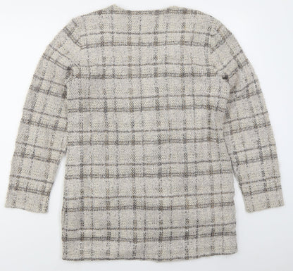 Womens UK Size 14 Yest Beige Cardigan Jumper