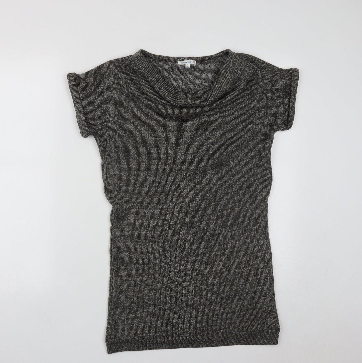 ValleyGirl Womens Brown Cowl Neck  Polyester Pullover Jumper Size XS