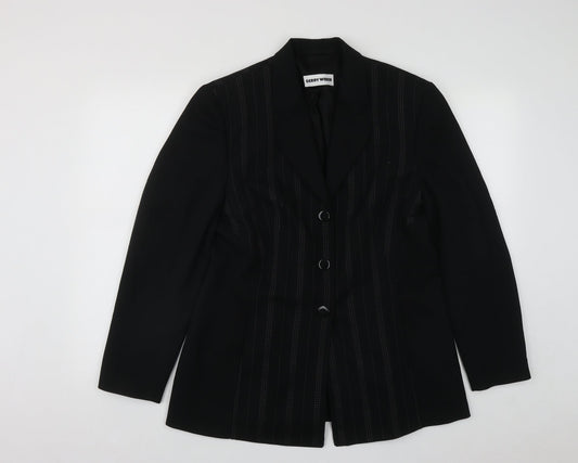 Gerry Weber Womens Black   Jacket  Size 14  Button