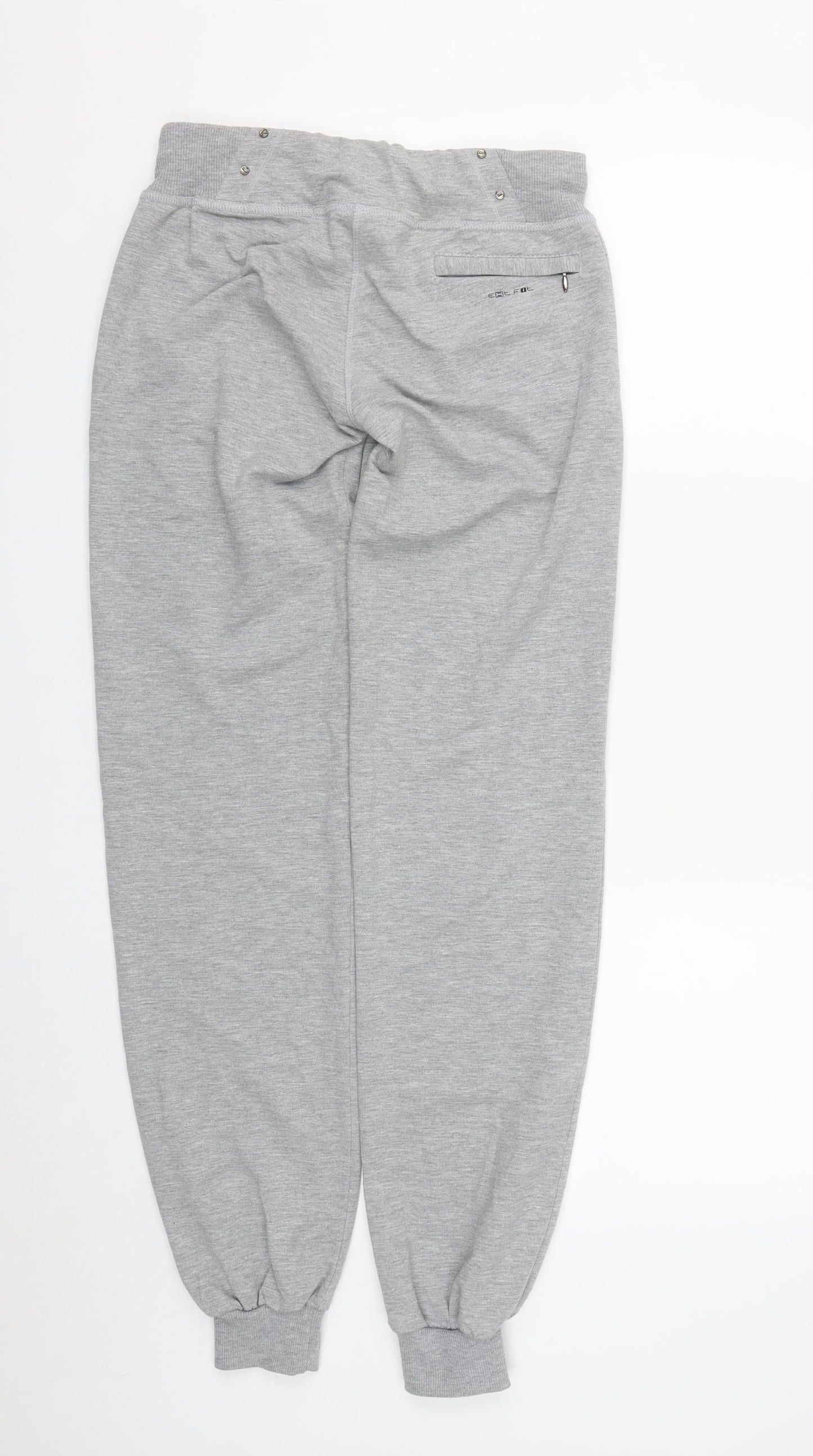 Extory Womens Grey  Polyester Jogger Trousers Size S L31 in Regular Drawstring