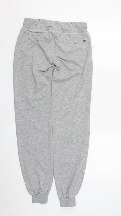 Extory Womens Grey  Polyester Jogger Trousers Size S L31 in Regular Drawstring