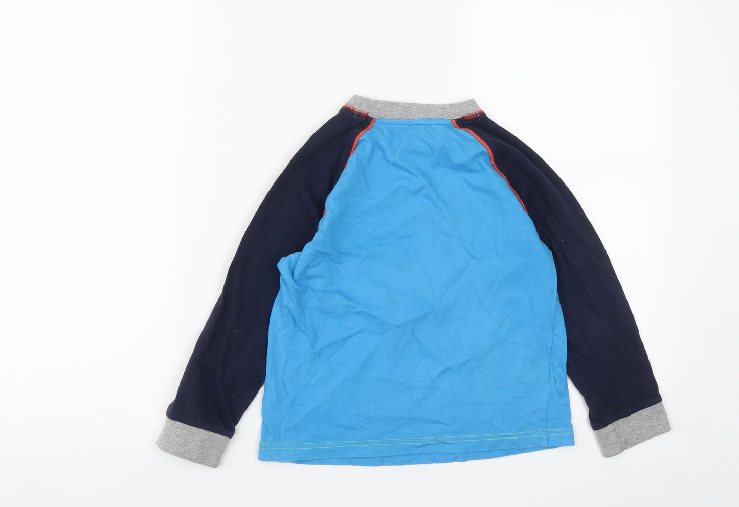 Dunnes Stores Boys Blue  Cotton Basic Casual Size 6-7 Years Round Neck  - Dog Print