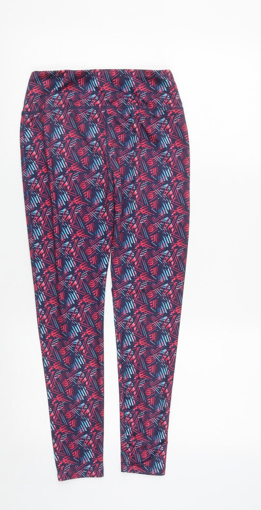 Dunnes Womens Multicoloured Geometric Polyester Compression Leggings Size 25 in L26 in Regular