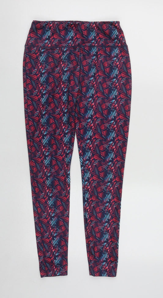 Dunnes Womens Multicoloured Geometric Polyester Compression Leggings Size 25 in L26 in Regular