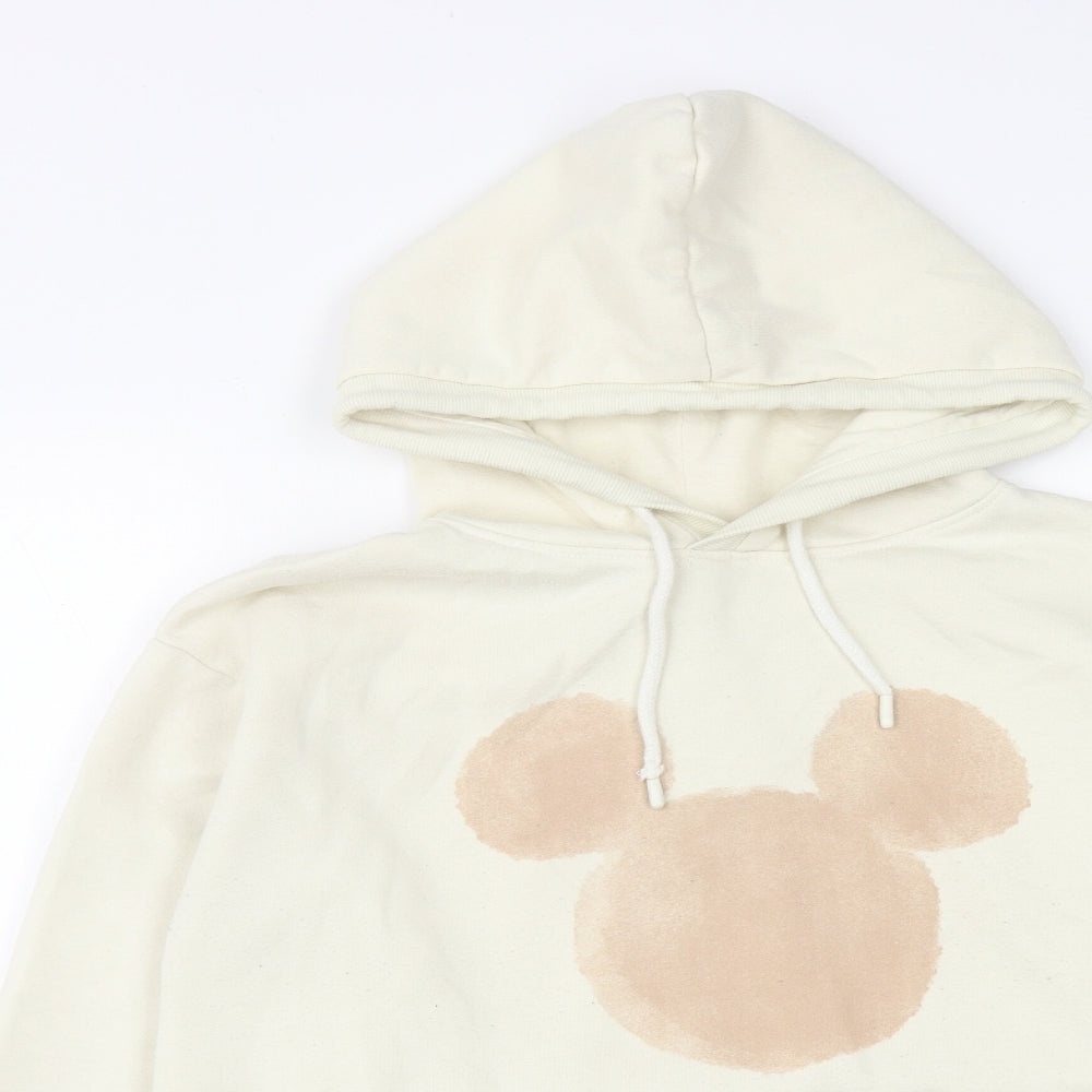 Womens UK Size S Disney Beige Pullover Hoodie