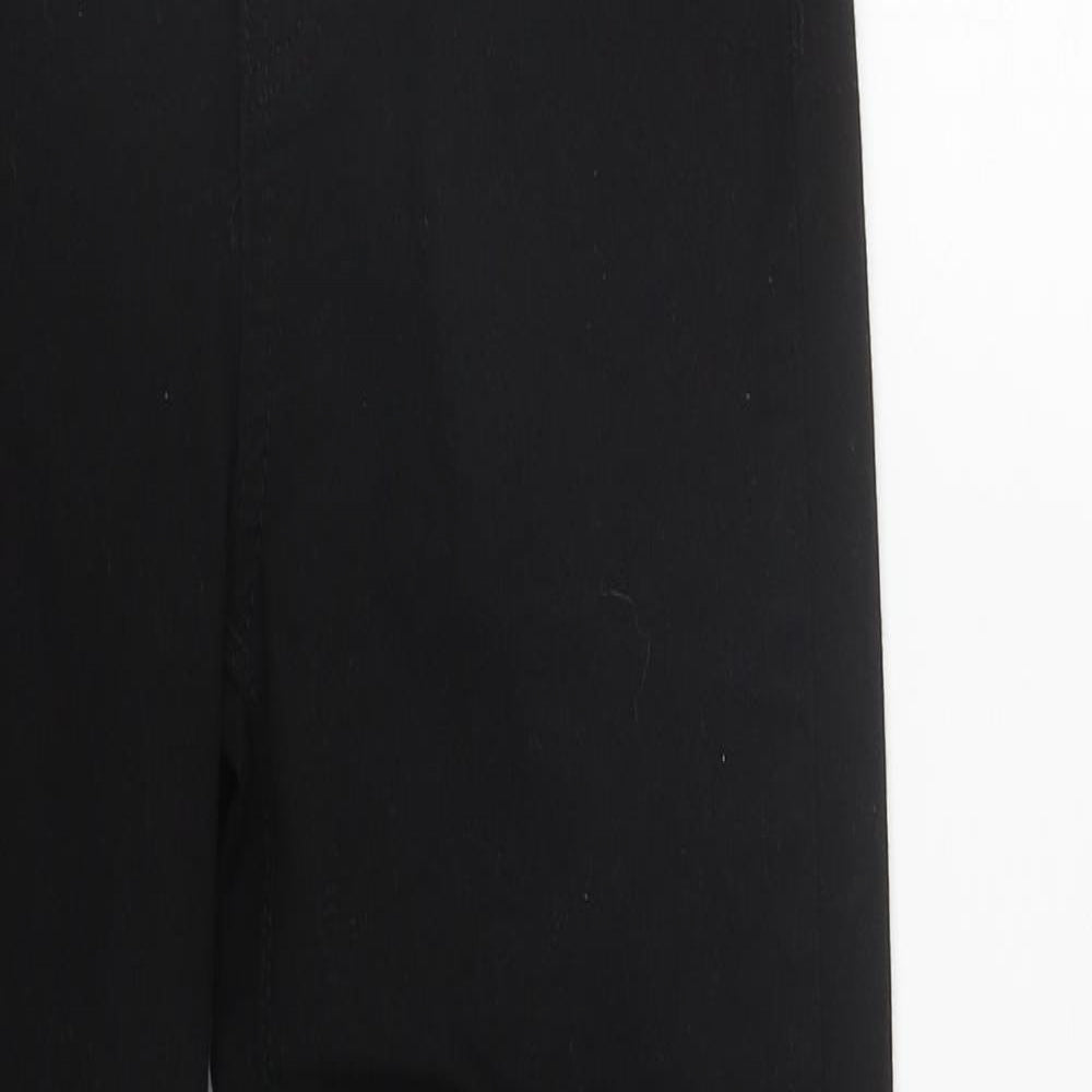 Denim & Co. Womens Black  Cotton Straight Jeans Size 8 L27 in Regular Zip