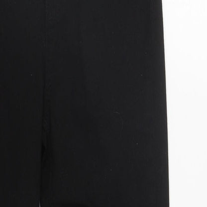 Denim & Co. Womens Black  Cotton Straight Jeans Size 8 L27 in Regular Zip