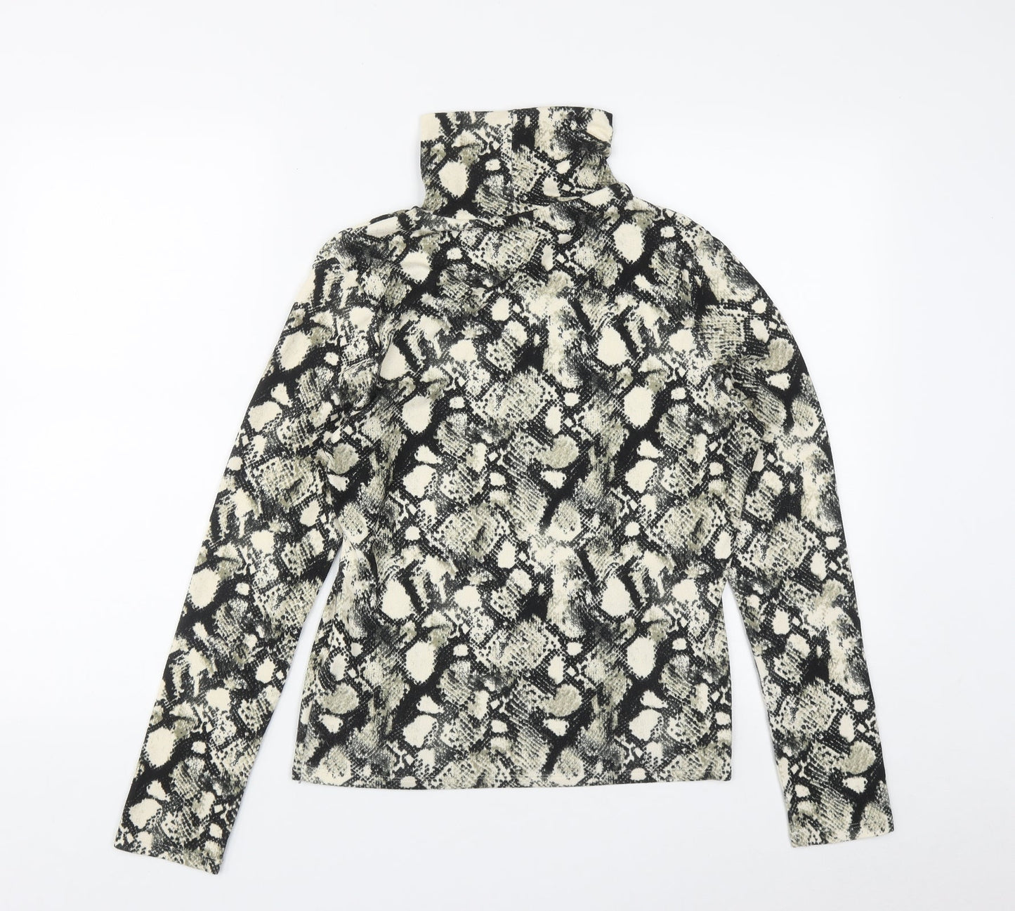 Primark Womens Multicoloured High Neck Geometric Polyester Pullover Jumper Size M