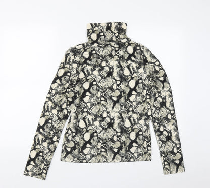 Primark Womens Multicoloured High Neck Geometric Polyester Pullover Jumper Size M