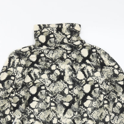 Primark Womens Multicoloured High Neck Geometric Polyester Pullover Jumper Size M