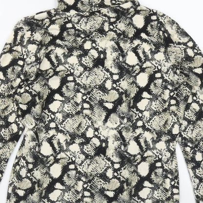 Primark Womens Multicoloured High Neck Geometric Polyester Pullover Jumper Size M