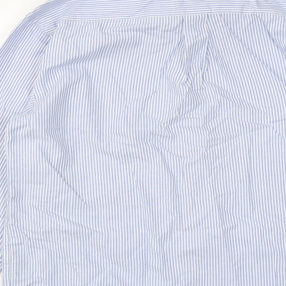 Mens UK Size L Dunnes Blue  Button-Up Long Sleeve Casual Shirt