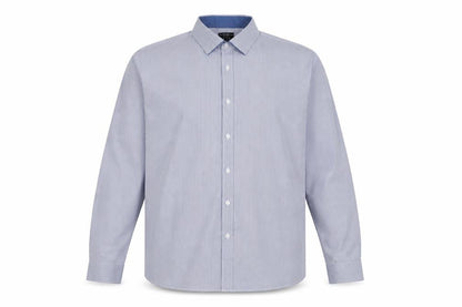 Mens UK Size 17 Taylor & Wright Blue  Button-Up Long Sleeve Casual Shirt