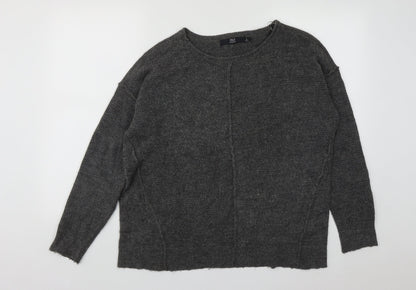 Womens UK Size S ISLE Essentials Grey Pullover Jumper