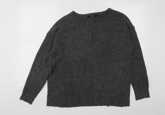 Womens UK Size S ISLE Essentials Grey Pullover Jumper