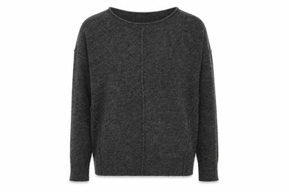 Womens UK Size S ISLE Essentials Grey Pullover Jumper