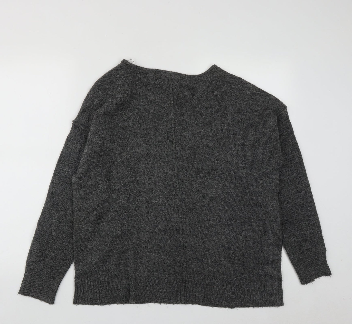 Womens UK Size S ISLE Essentials Grey Pullover Jumper