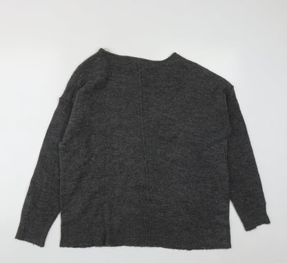 Womens UK Size S ISLE Essentials Grey Pullover Jumper