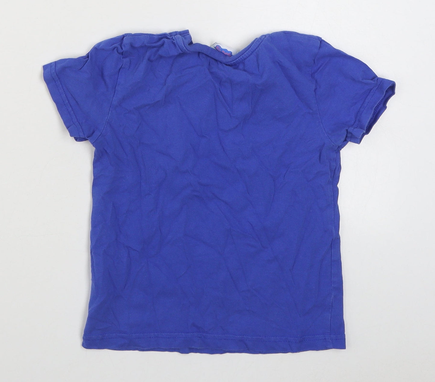 Character.com Boys Blue  100% Cotton Basic T-Shirt Size 6 Years Round Neck Pullover - Peppa Pig