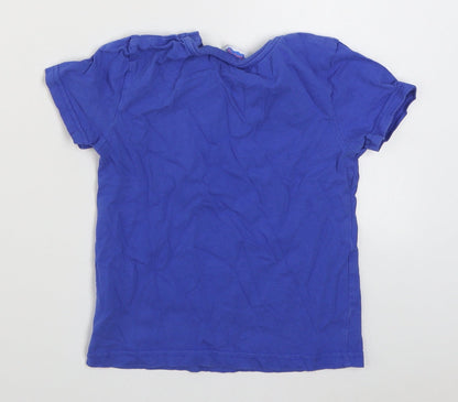 Character.com Boys Blue  100% Cotton Basic T-Shirt Size 6 Years Round Neck Pullover - Peppa Pig