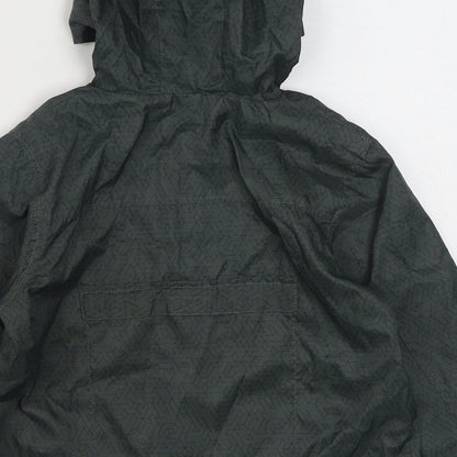 TU Boys Green Geometric  Rain Coat Coat Size 3 Years  Zip