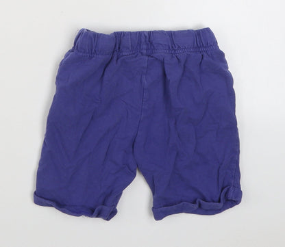 Matalan Boys Blue  100% Cotton Jogger Trousers Size 5-6 Years  Regular Tie