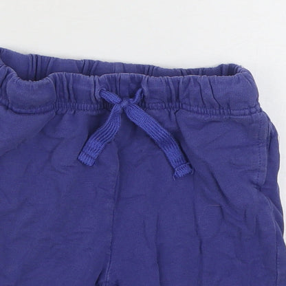 Matalan Boys Blue  100% Cotton Jogger Trousers Size 5-6 Years  Regular Tie