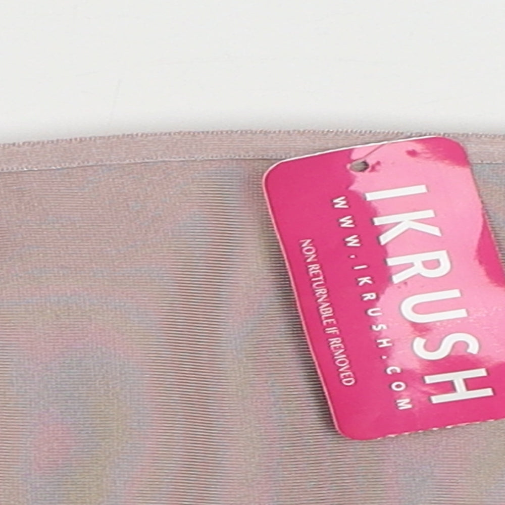 Ikrush Womens Pink  Polyester Cropped Tank Size S Off the Shoulder