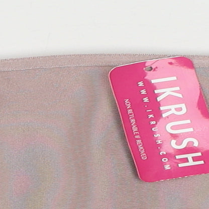 Ikrush Womens Pink  Polyester Cropped Tank Size S Off the Shoulder