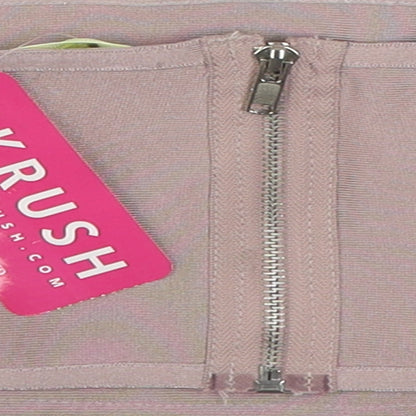 Ikrush Womens Pink  Polyester Cropped Tank Size S Off the Shoulder
