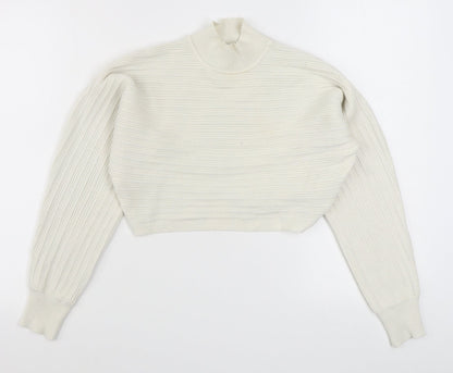 Womens UK Size S New Look White Pullover Jumper