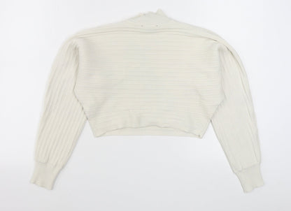 Womens UK Size S New Look White Pullover Jumper