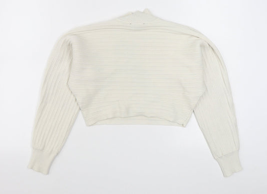 Womens UK Size S New Look White Pullover Jumper