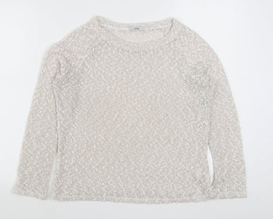 George Womens Pink Round Neck  Polyester Pullover Jumper Size 12