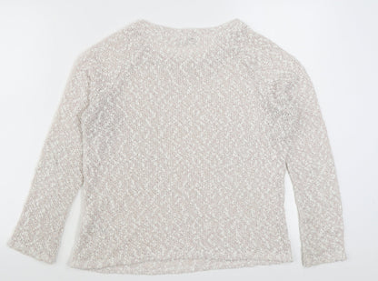 George Womens Pink Round Neck  Polyester Pullover Jumper Size 12