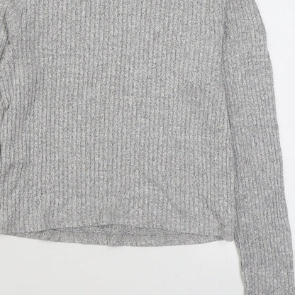 Womens UK Size 10 Miss Selfridge Grey Pullover Jumper