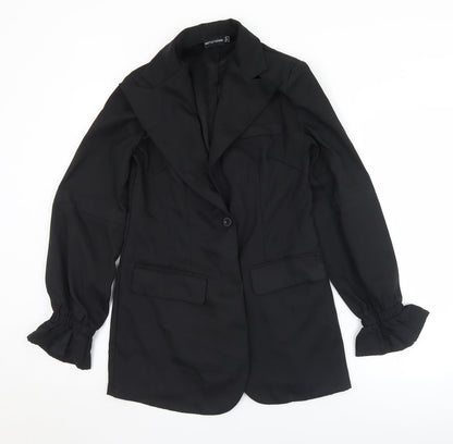 Womens UK Size 8 PRETTYLITTLETHING Black Jacket