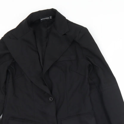 Womens UK Size 8 PRETTYLITTLETHING Black Jacket
