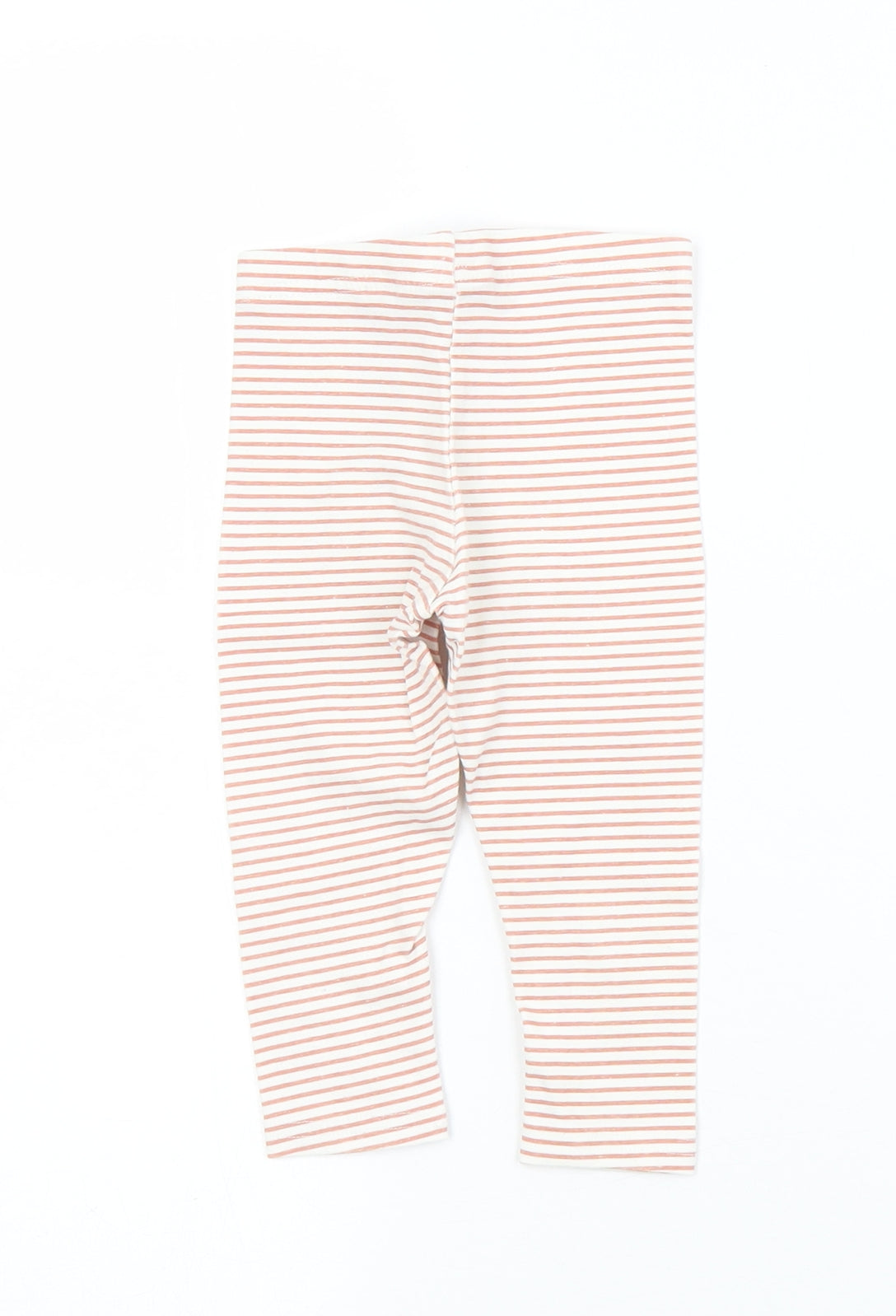 Primark Girls Brown Striped Cotton Capri Leggings Size 9 Months