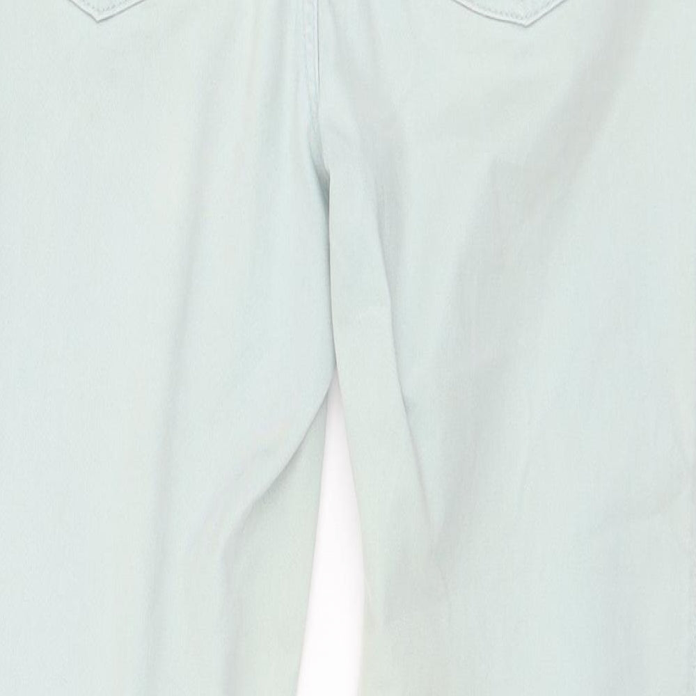 F&F Womens Green  Polyester Tapered Jeans Size 10 L26 in Regular Zip