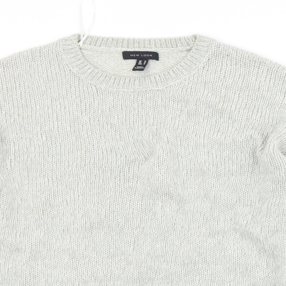 Womens UK Size M New Look Grey Pullover Jumper