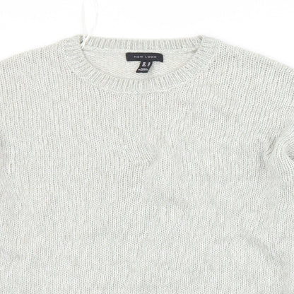 Womens UK Size M New Look Grey Pullover Jumper