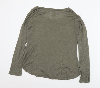 Womens UK Size 10 River Island Grey Basic T-Shirt