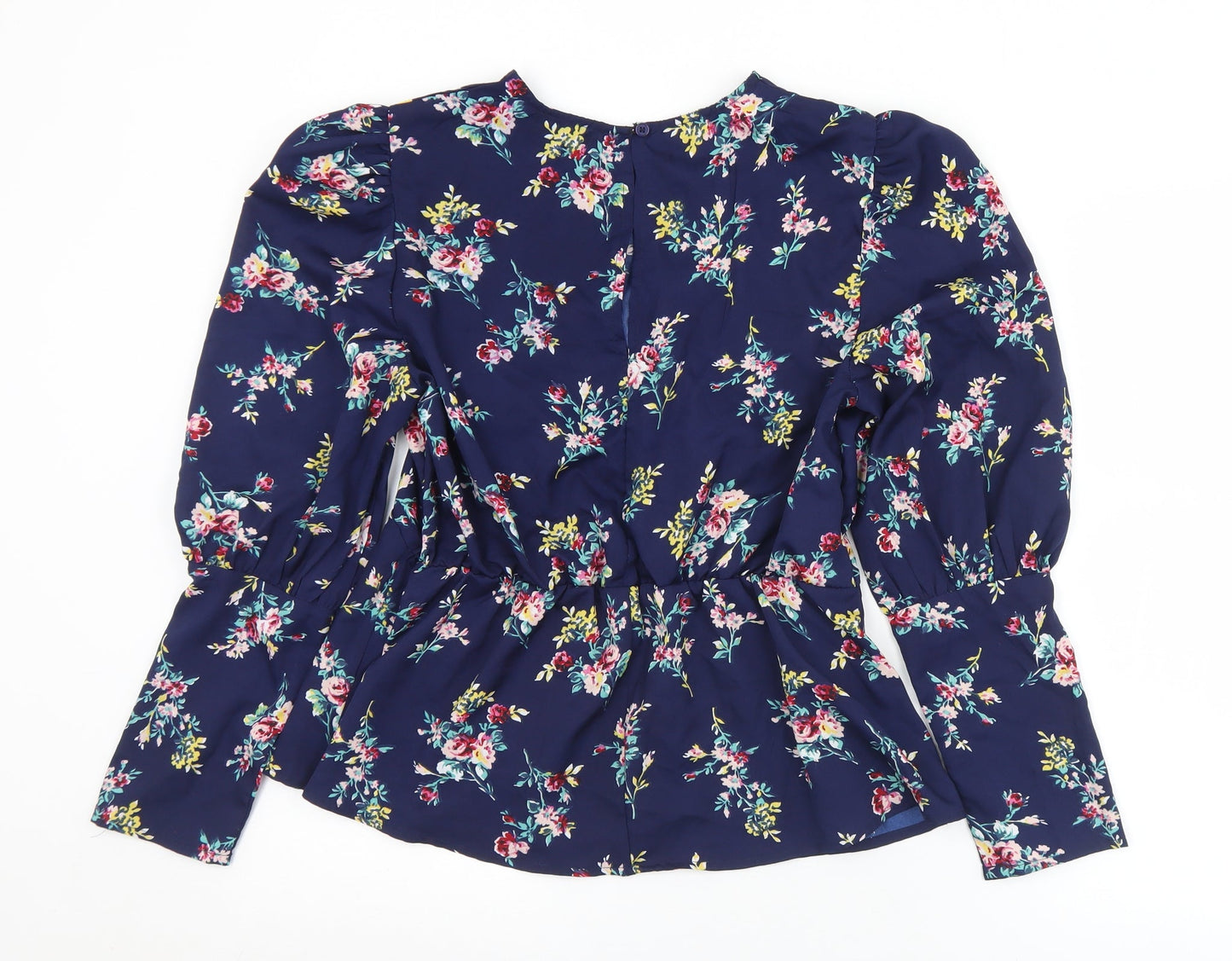 Chemestry Womens Multicoloured Floral Polyester Tunic Blouse Size 12 Round Neck