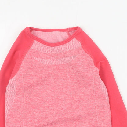 Lupilu Girls Pink  Polyester Basic T-Shirt Size 3-4 Years Round Neck Pullover