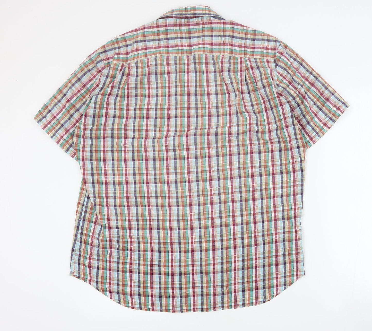 Mens UK Size L Peter England Multicoloured  Button-Up Short Sleeve Casual Shirt