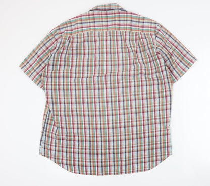 Mens UK Size L Peter England Multicoloured  Button-Up Short Sleeve Casual Shirt