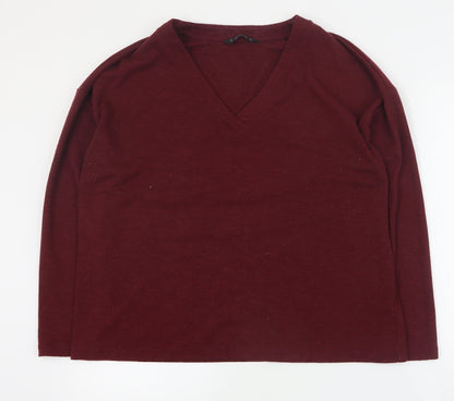 Dunnes Womens Red  Polyester Pullover Sweatshirt Size L  Pullover